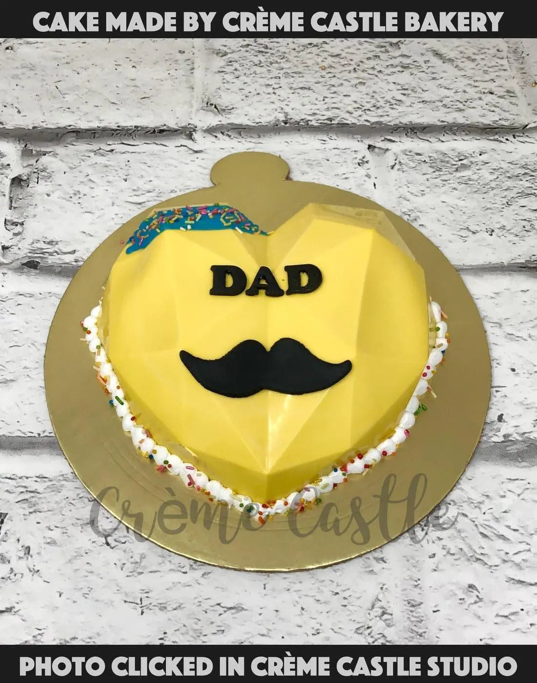 Yellow Fathers Day Pinata Cake