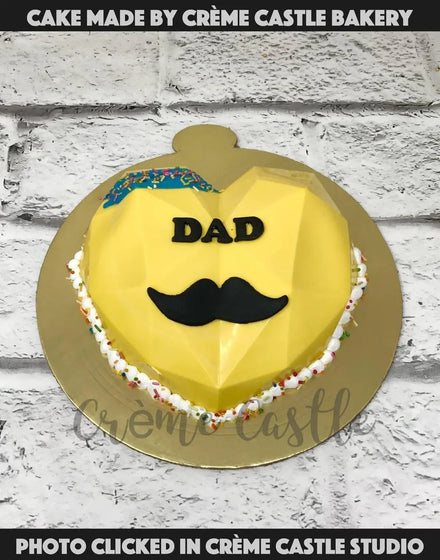 Yellow Fathers Day Pinata Cake