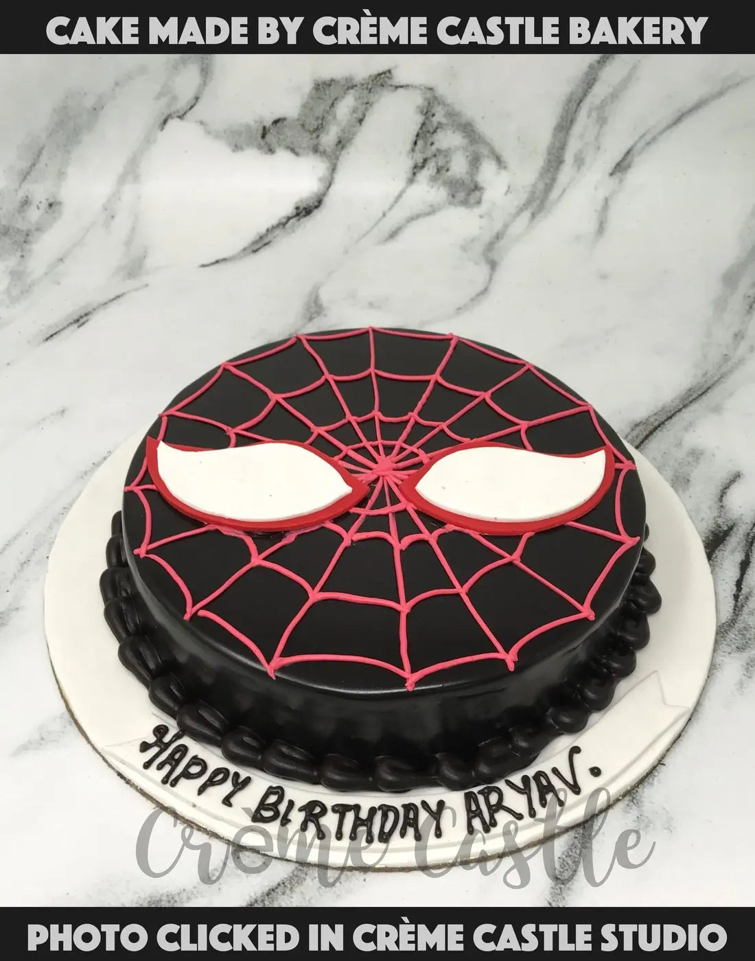Spiderman Face Mask Cake - Creme Castle