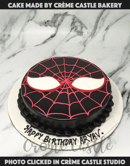 Spiderman Face Mask Cake - Creme Castle