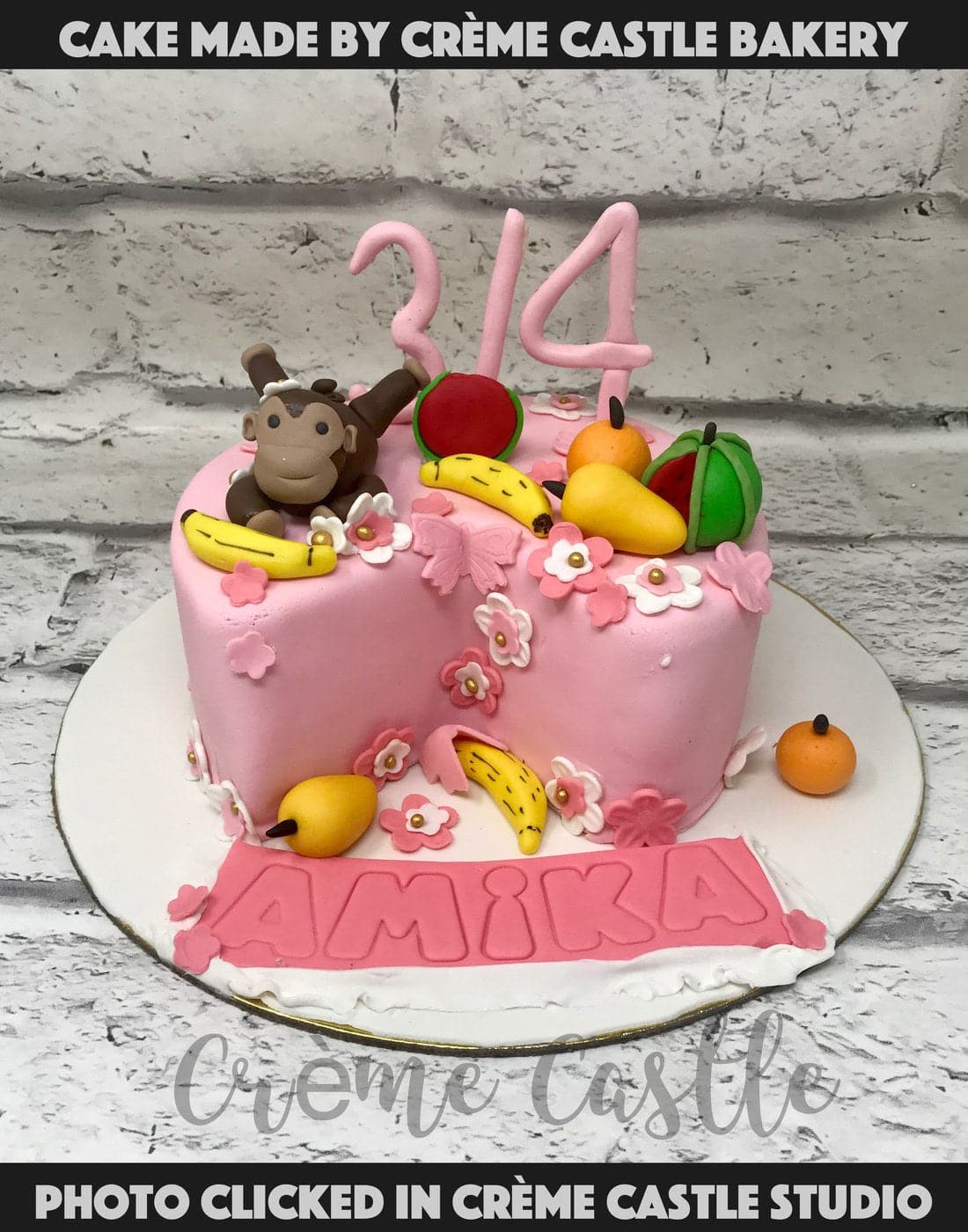 9 Months Monkey Cake Creme Castle