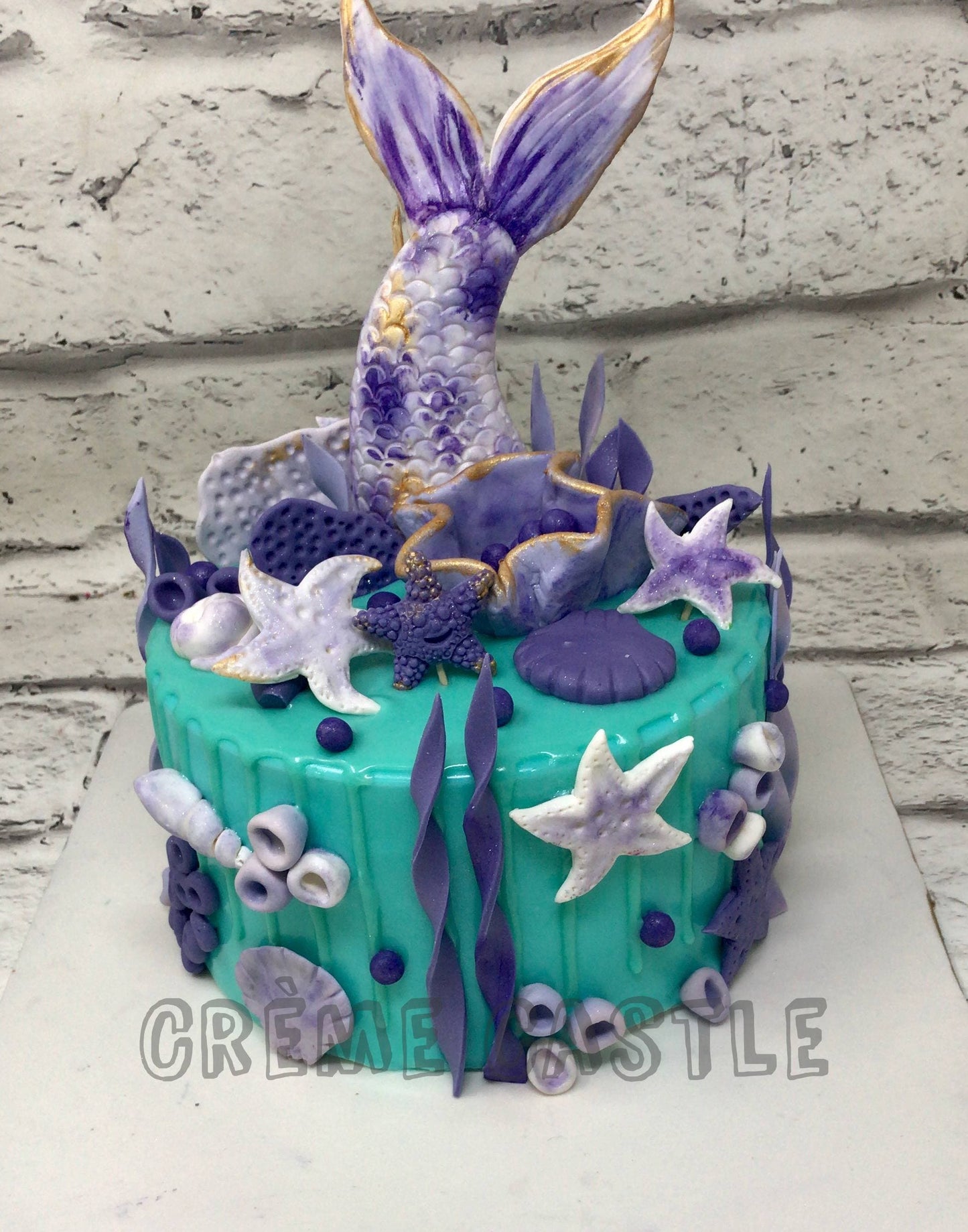 Mermaid Purple Cake Creme Castle