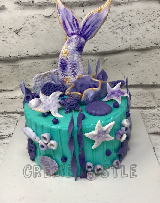Mermaid Purple Cake Creme Castle