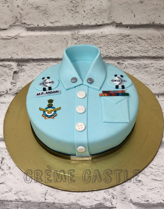 Airforce Uniform Cake Creme Castle