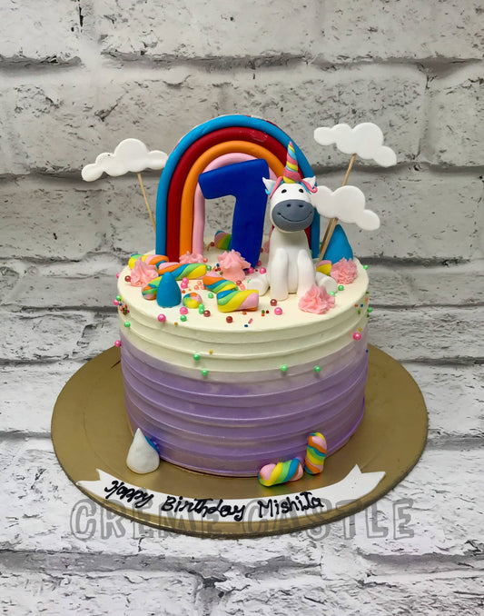 Purple Unicorn Cake Creme Castle