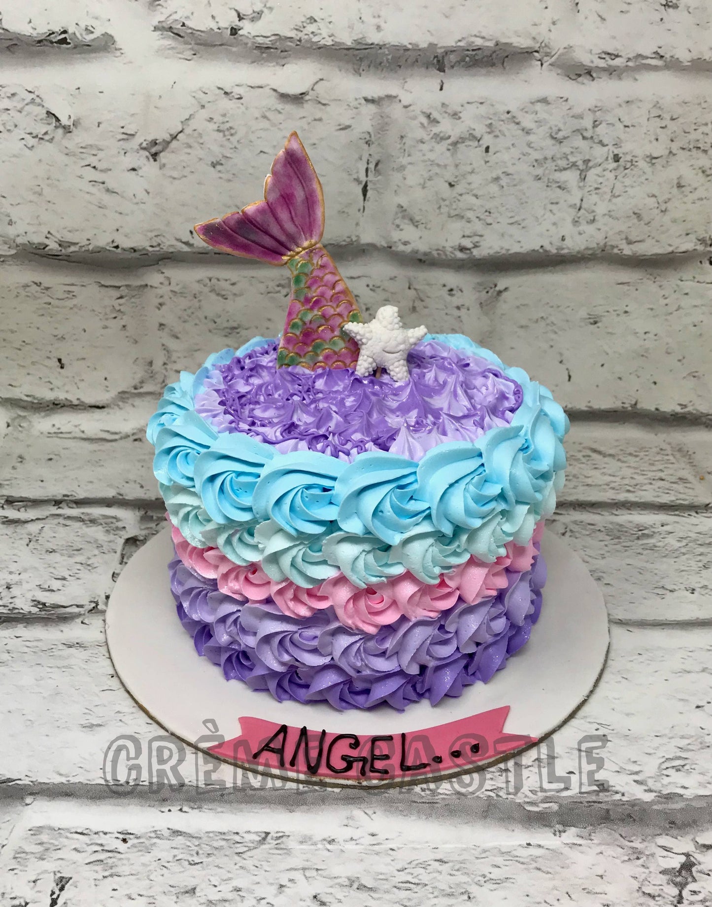 Pastel Mermaid Cake Creme Castle
