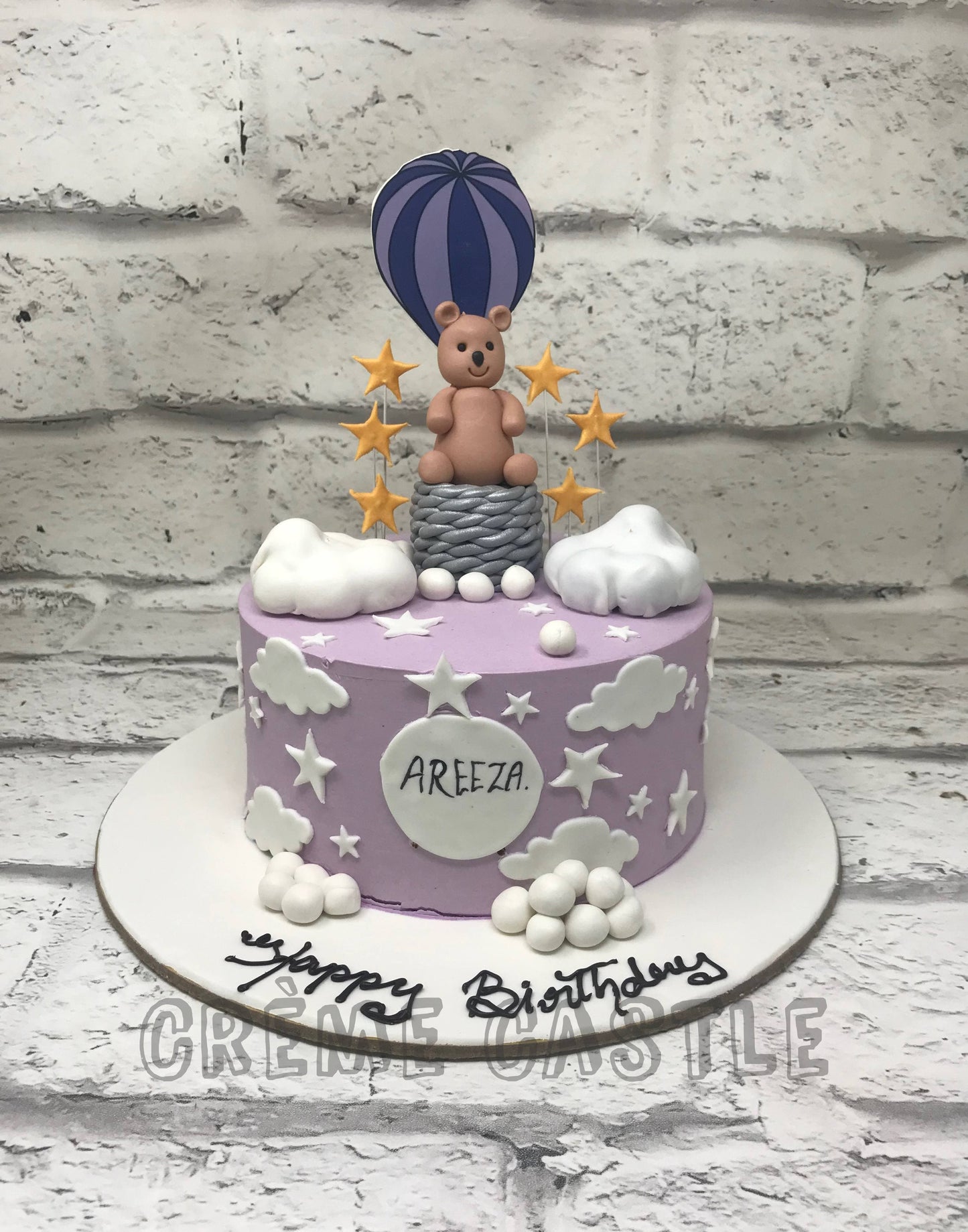 Purple Parachute Cake Creme Castle