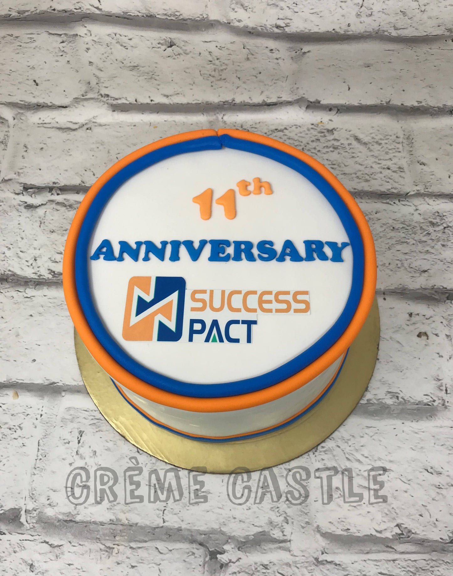 Corporate Anniversary Cake Creme Castle