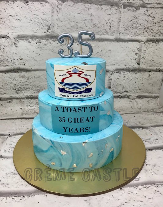 Retirement Marble Cake Creme Castle