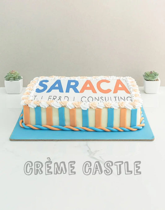 Dual Color Corporate Cake