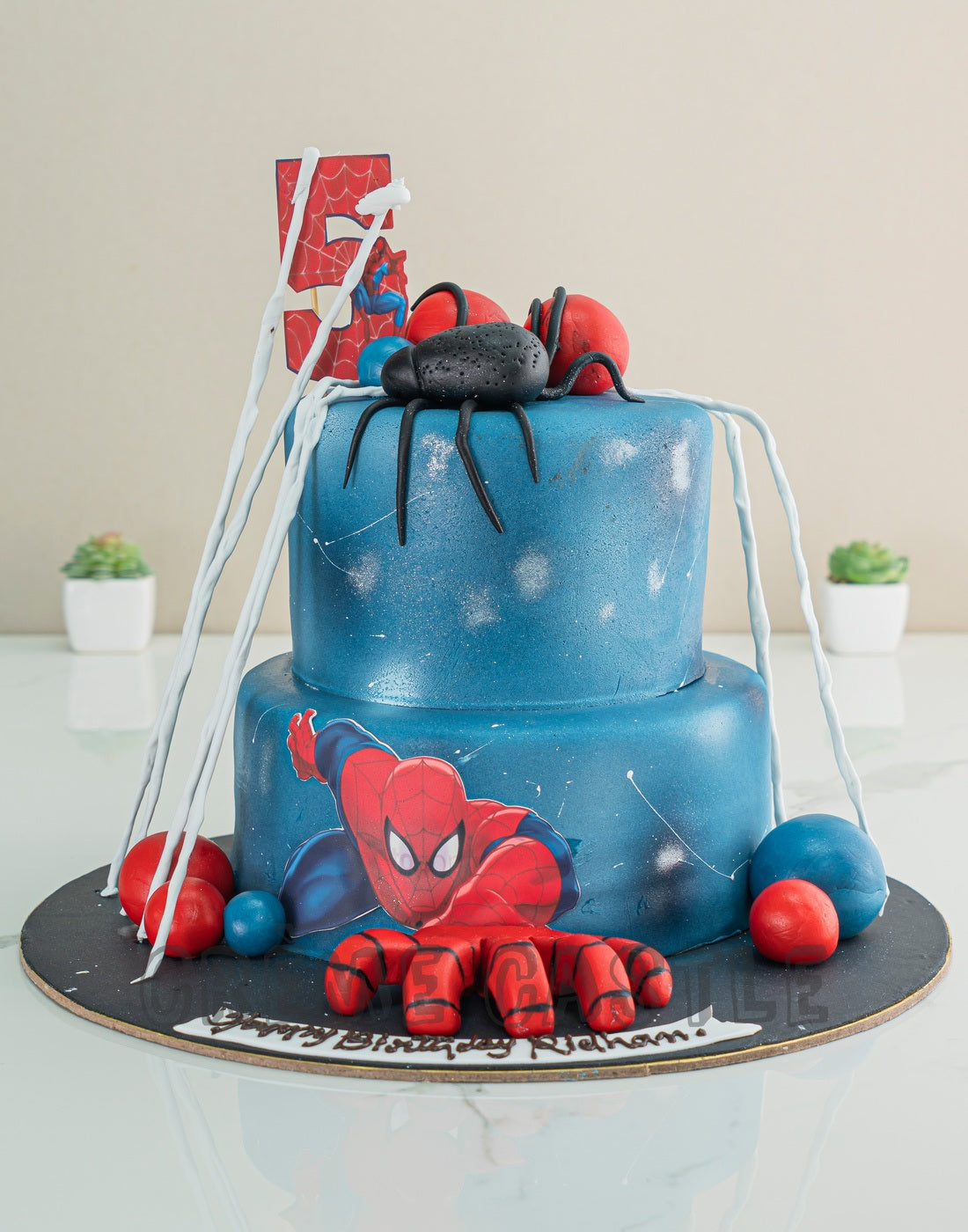 Handpainted Spiderman Cake