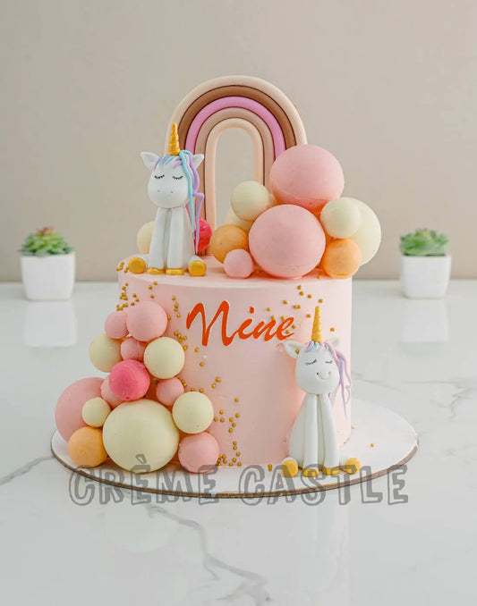 Girly Unicorn Birthday Cake