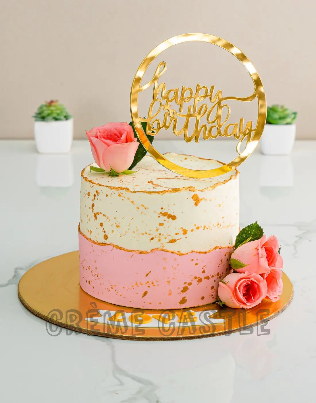 Floral Splash Cake for Girlfriend