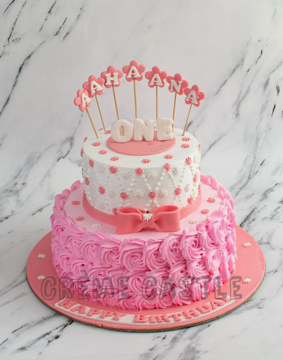 Pink Rose Girl Cake