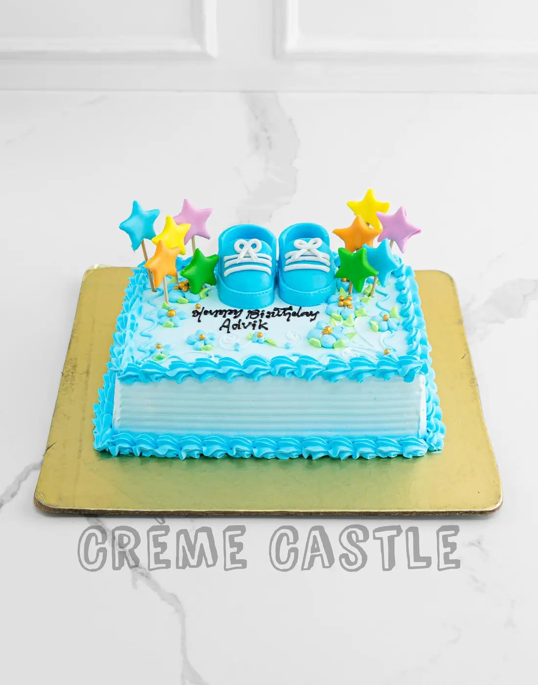 Baby Shoes Star Cake