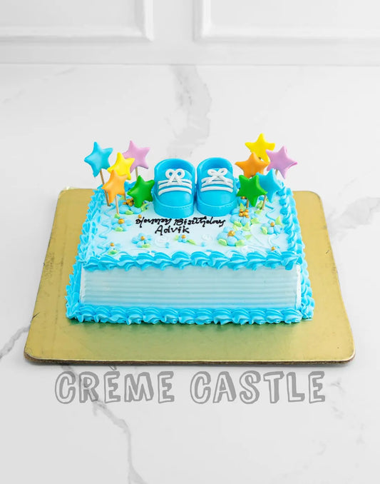 Baby Shoes Star Cake