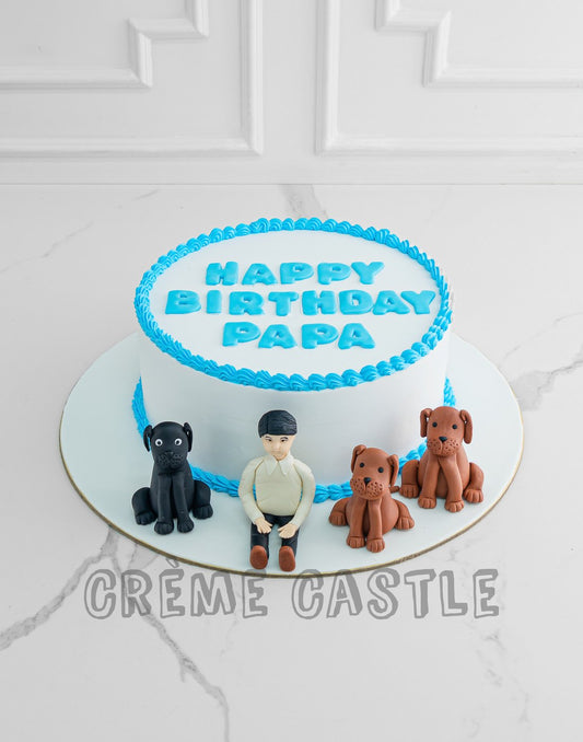 Daddy and Dogs Cake for Fathers Day