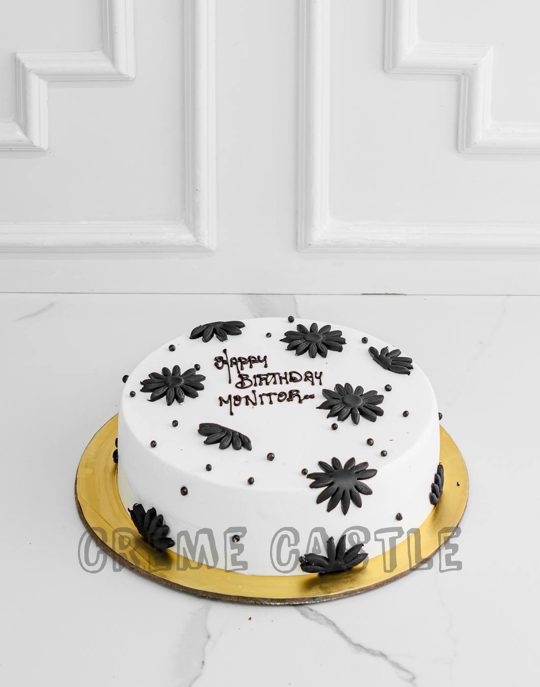 Black Floral Cake