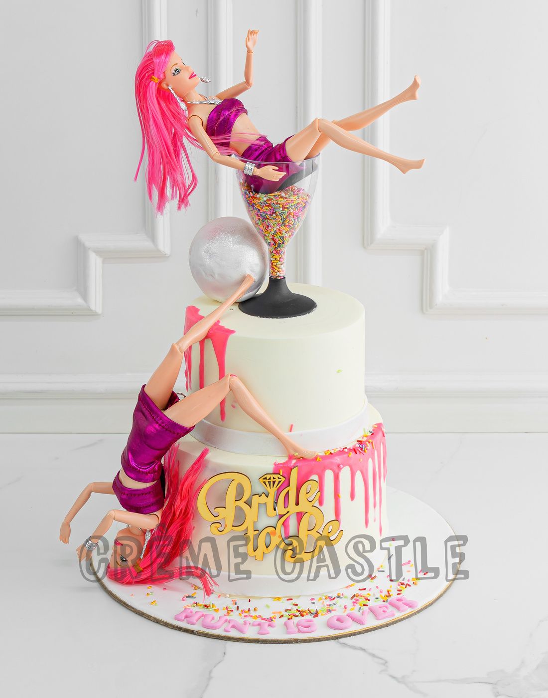 Drunk Bride Cake - Creme Castle