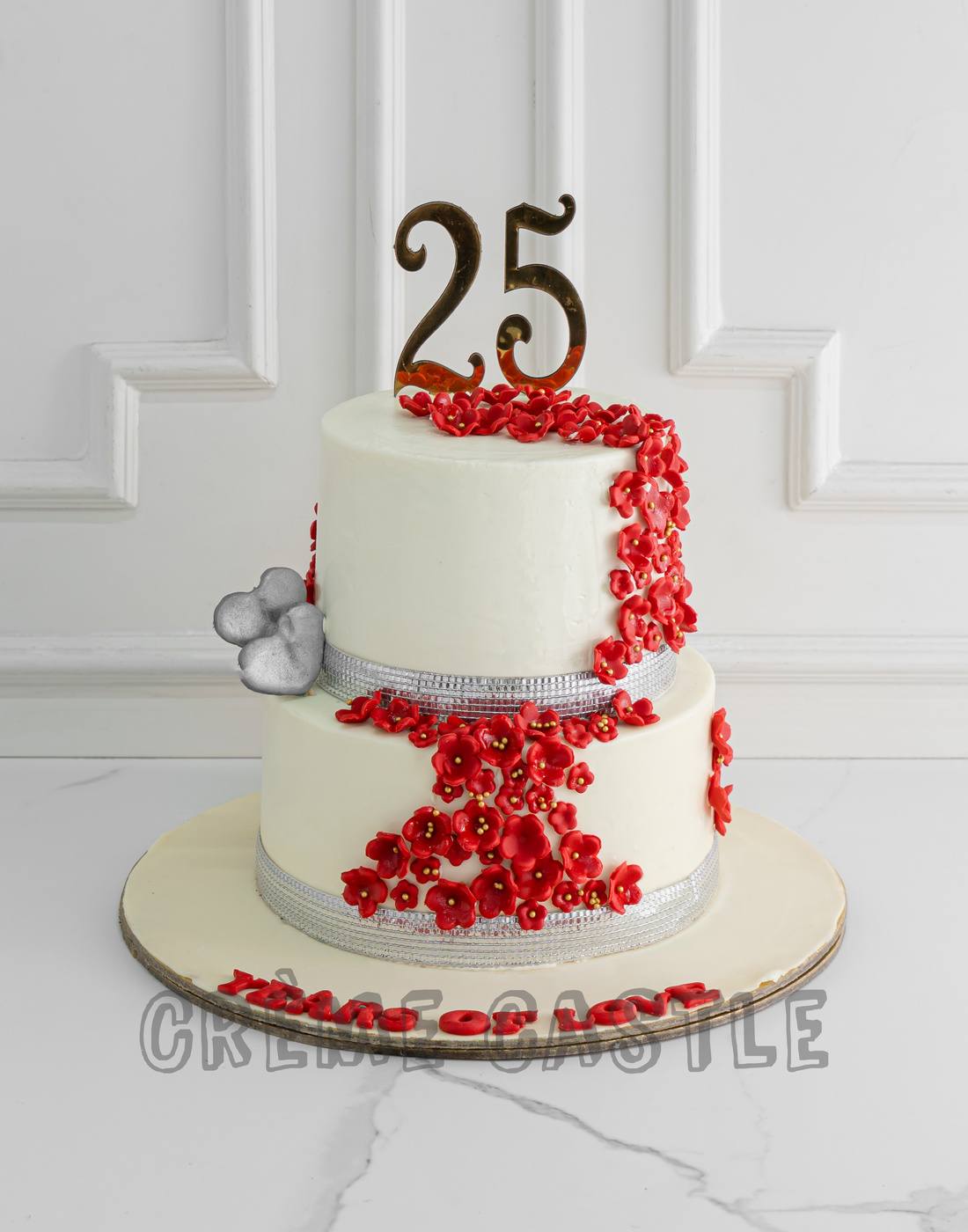 Cherry Blossom Wedding Cake - Creme Castle