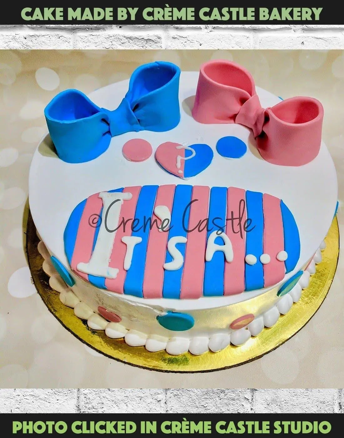 Baby shower cake - Creme Castle