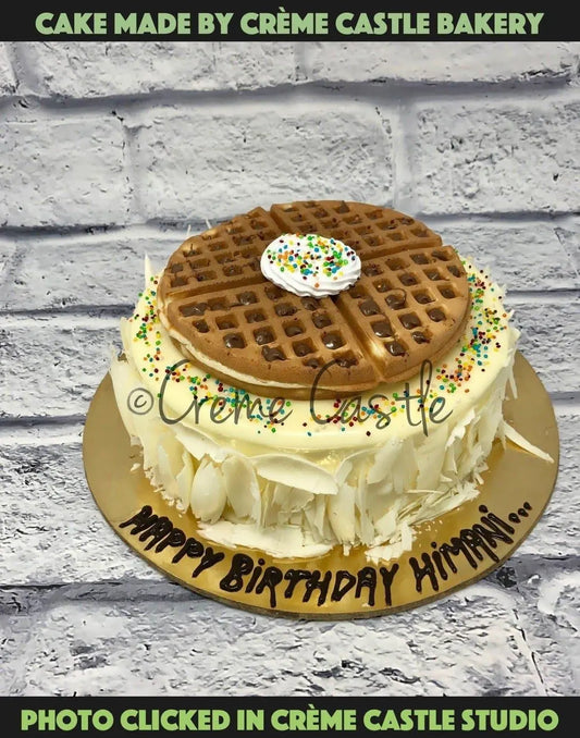 Waflle on a cake - Creme Castle