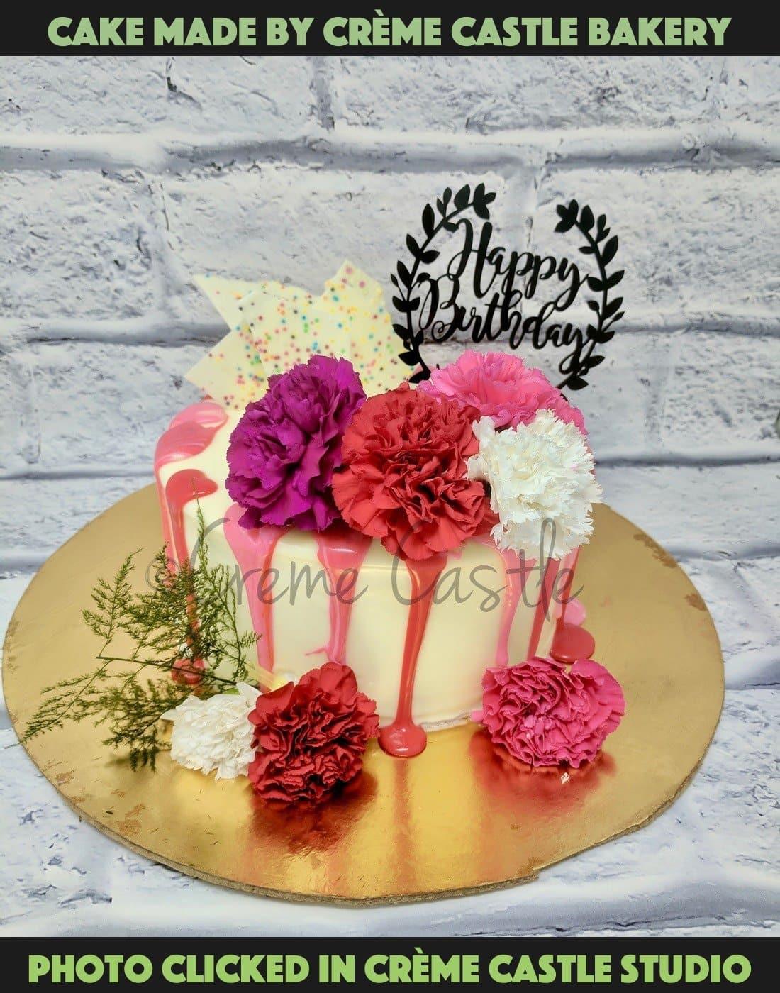 Floral Theme Cake Designs For Women - Customized Cakes Ideas in Noida