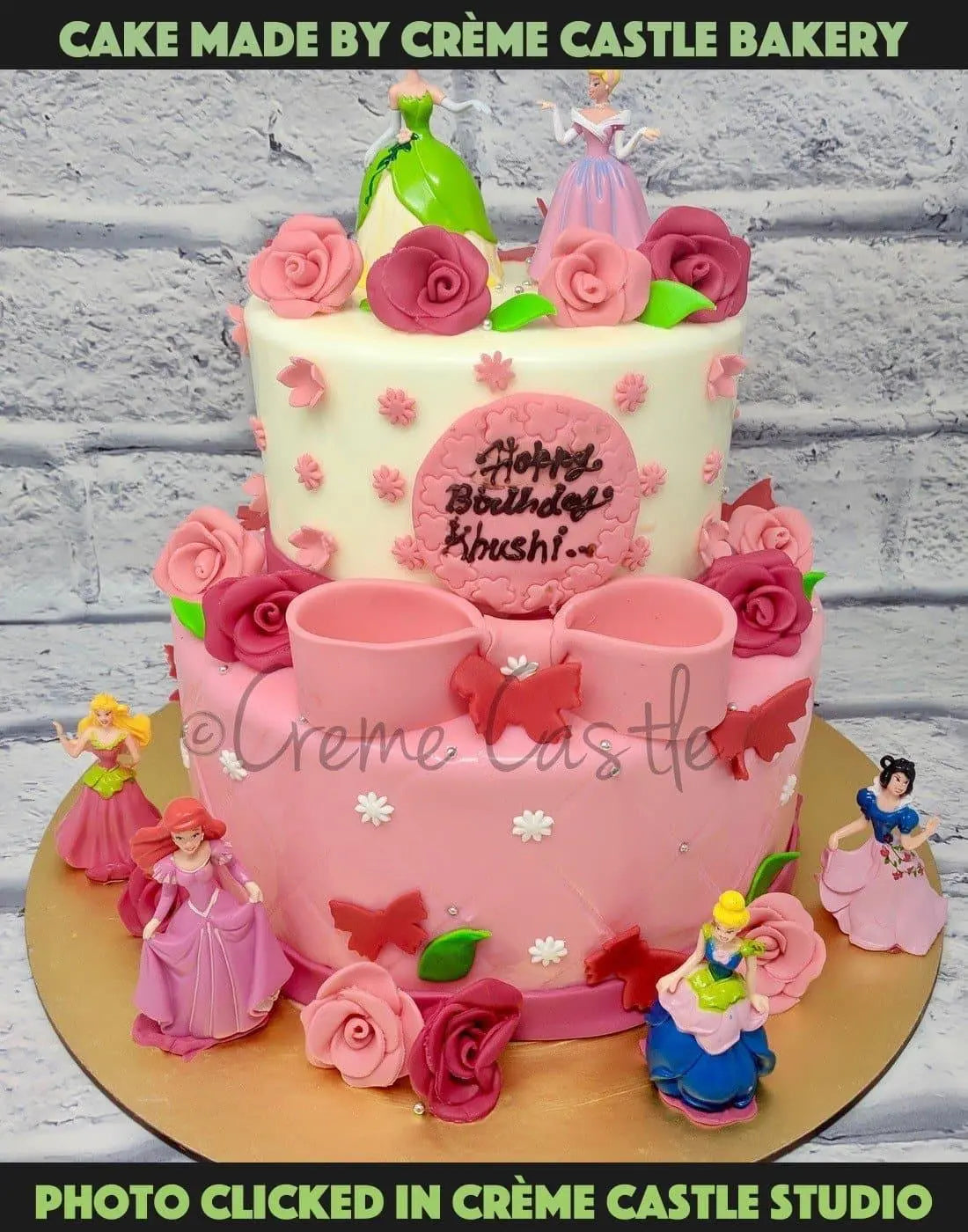 Pink Princess Theme Cake - Creme Castle