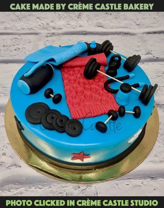 Gym Items Cake. Cake Designs For husband. Noida & Gurgaon