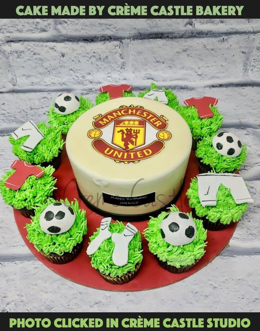 Manchester United Theme Cake | Creme Castle