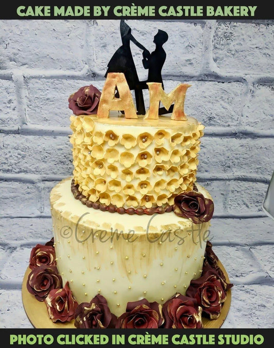 Chocolate 25th Anniversary Cake - Creme Castle
