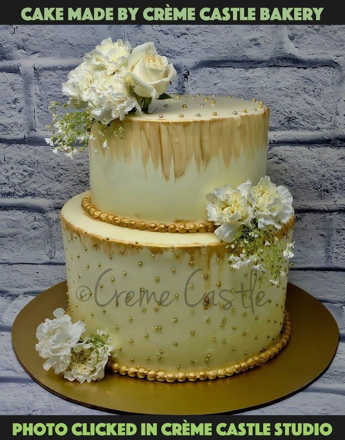 25th wedding anniversary cake for parents - Creme Castle