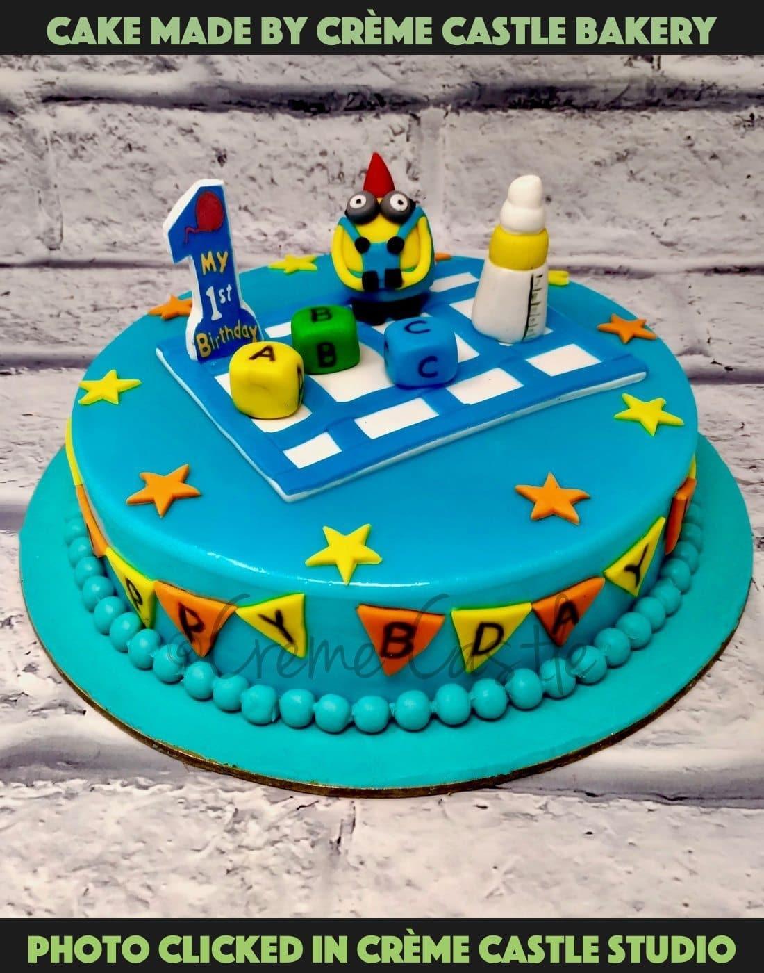 First Baby minion cake - Creme Castle