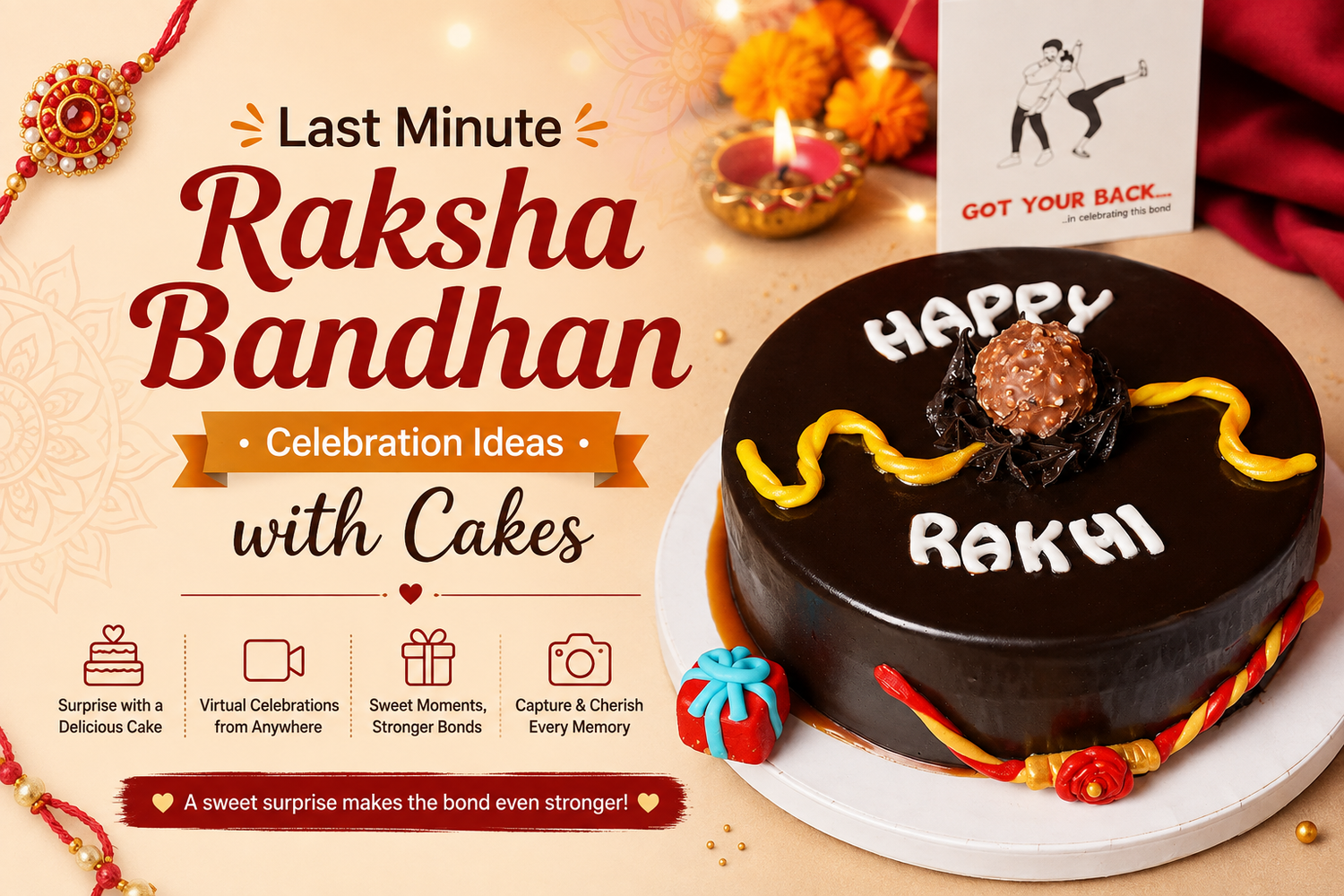 Last Minute Raksha Bandhan Celebration Ideas with Cakes