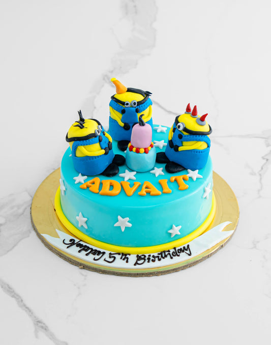 Minion Party Cake. Customized Cake Bakery Near Me. Noida & Gurgaon