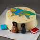 Travel Theme Cake. World Map Cake. Noida & Gurgaon