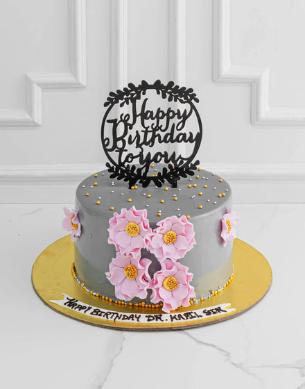 Floral Cake for Anniversary