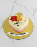 Cute Heart Shape Anniversary Cake
