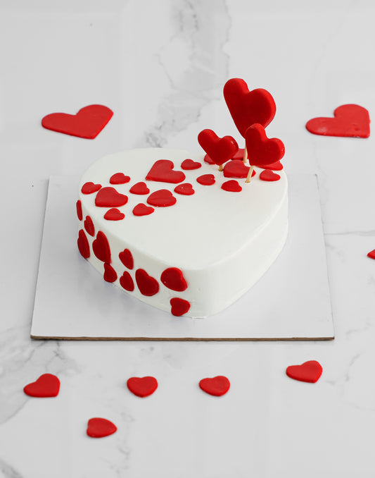 Heart on hearts Cake for Valentine's Day- Creme Castle