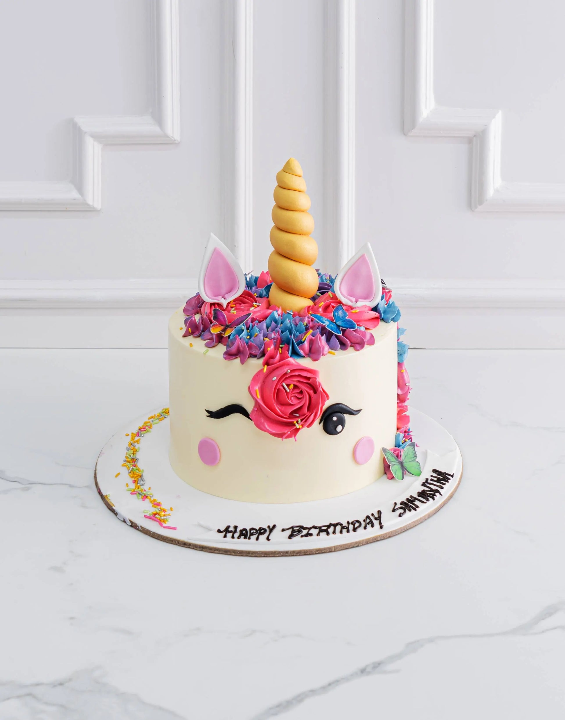 Unicorn Butter Cream Cake - Creme Castle