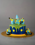 Minions Theme Blue Cake