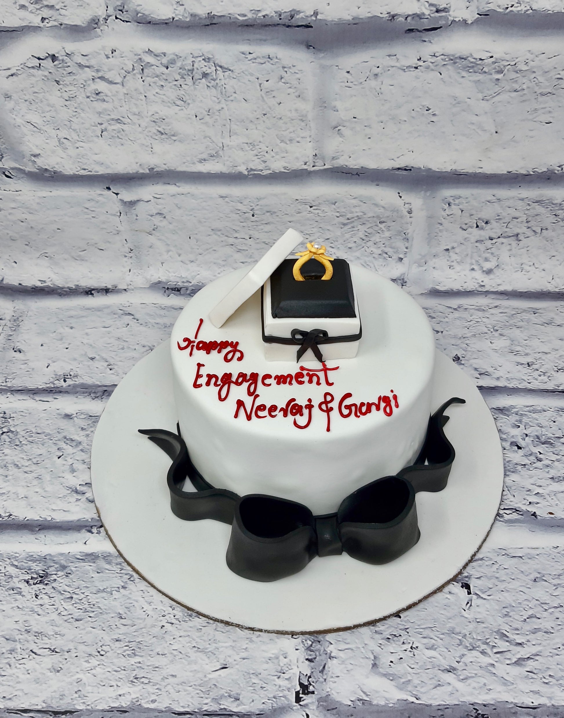 Ring Box Cake. Wedding Cake. Engagement Cake. Noida Gurgaon