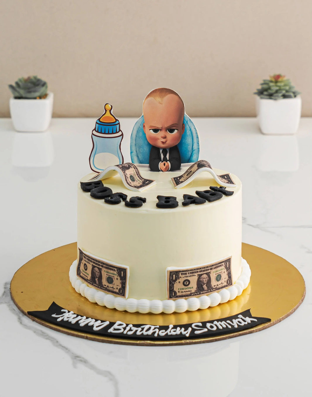 Boss Theme Cakes | Delivery in Gurgaon & Noida - Creme Castle
