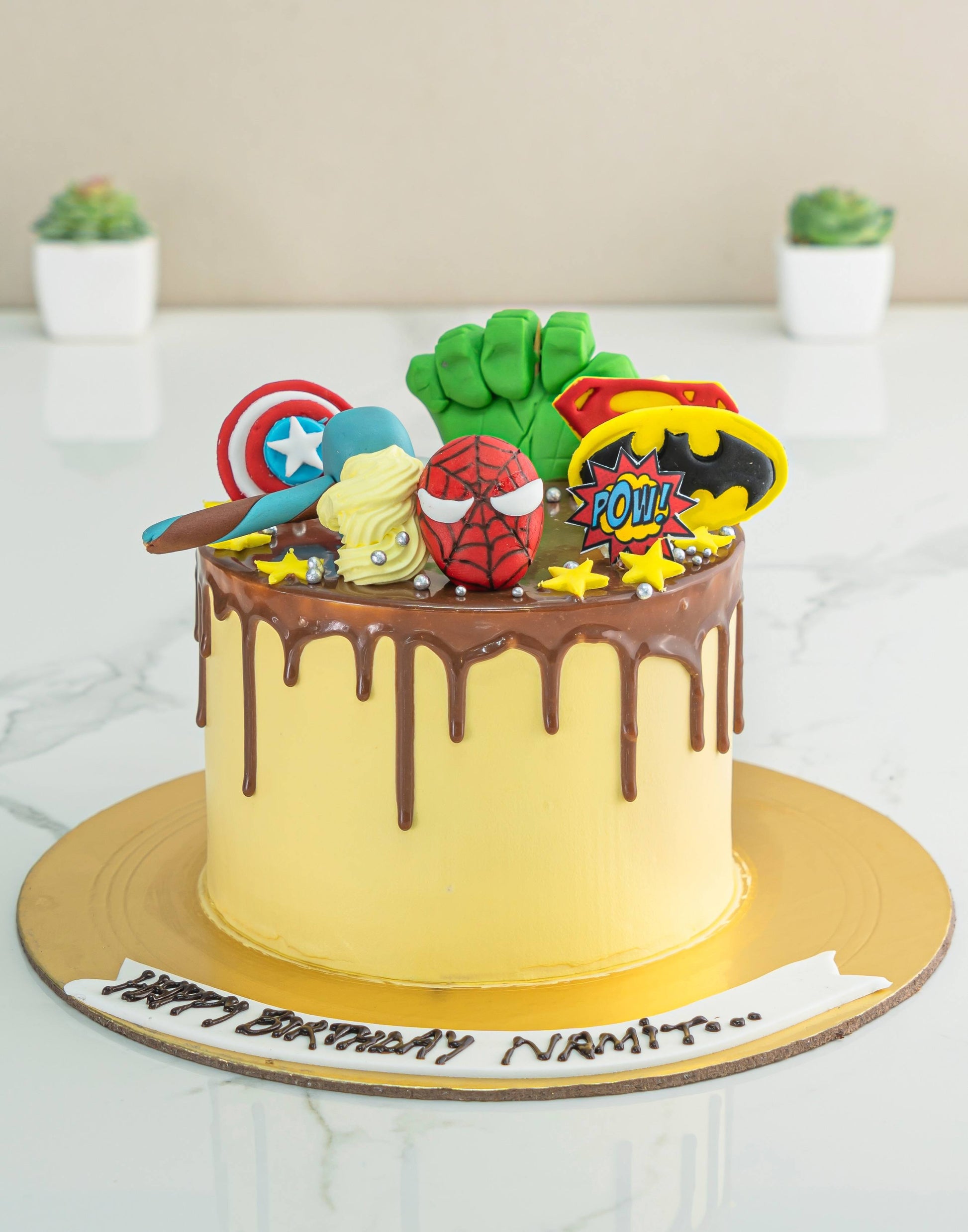 Superhero Drip Cake - Creme Castle