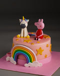 Peppa and Unicorn Cake