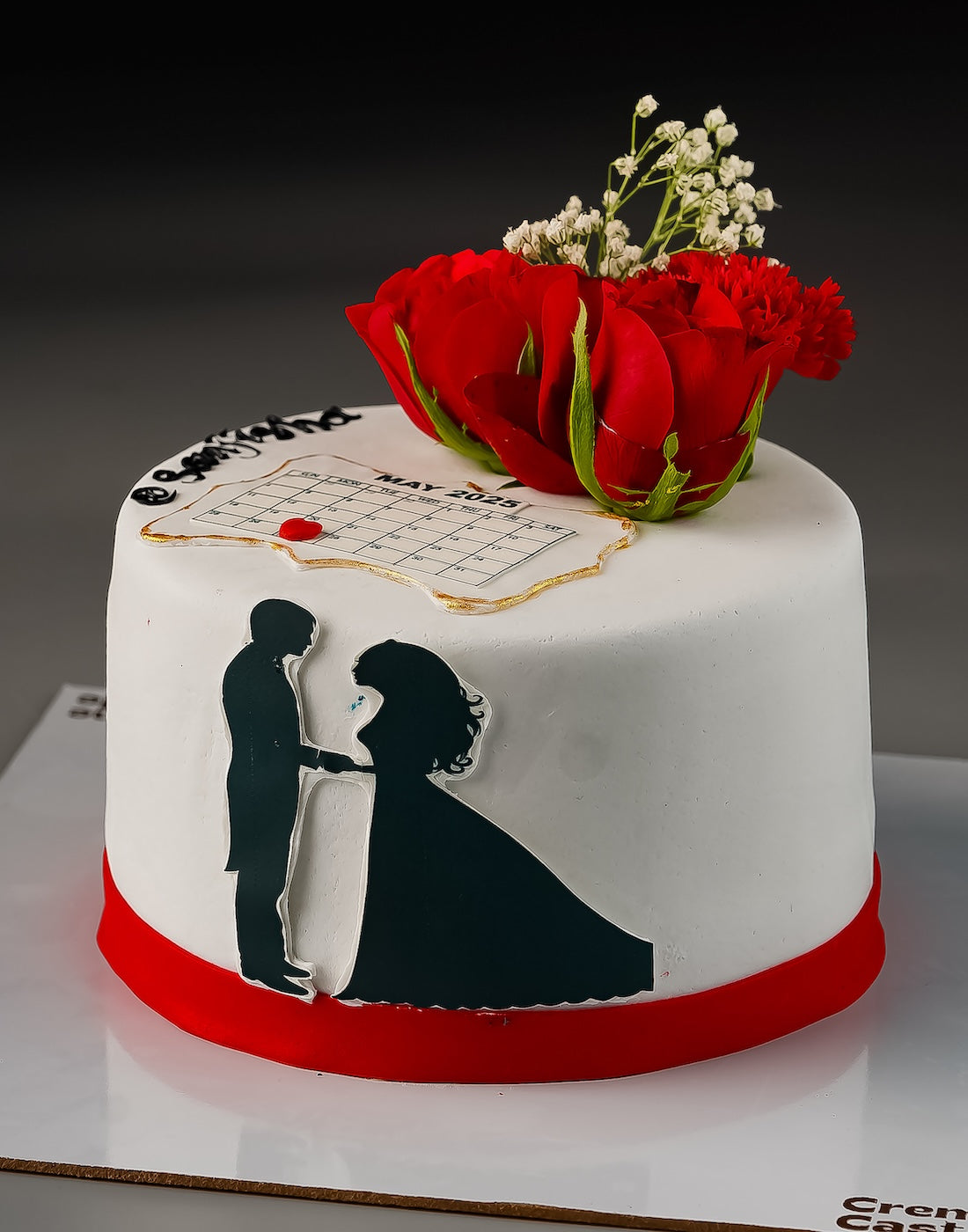 Proposal Date Cake - Creme Castle