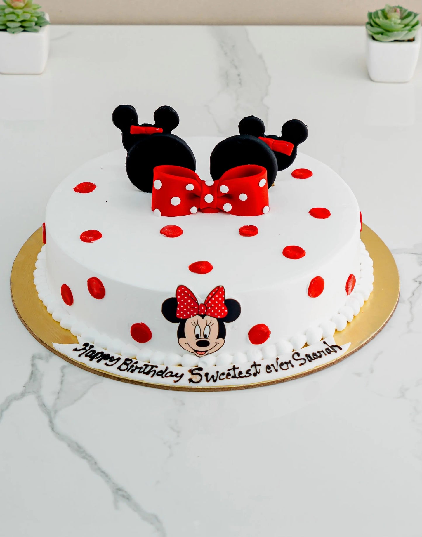 Cake Designs for Baby Girl. Minnie Mouse Bow Cake. Noida & Gurgaon