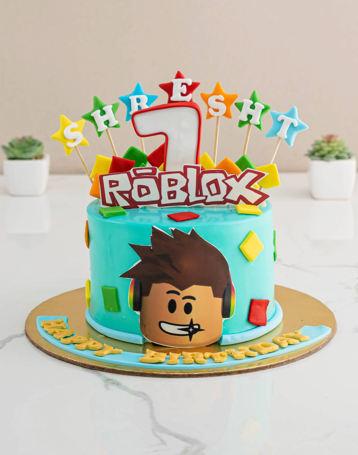 Roblox Face Cake. Kids Cake Designs . Noida & Gurgaon