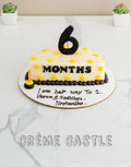 White Half Birthday Cake