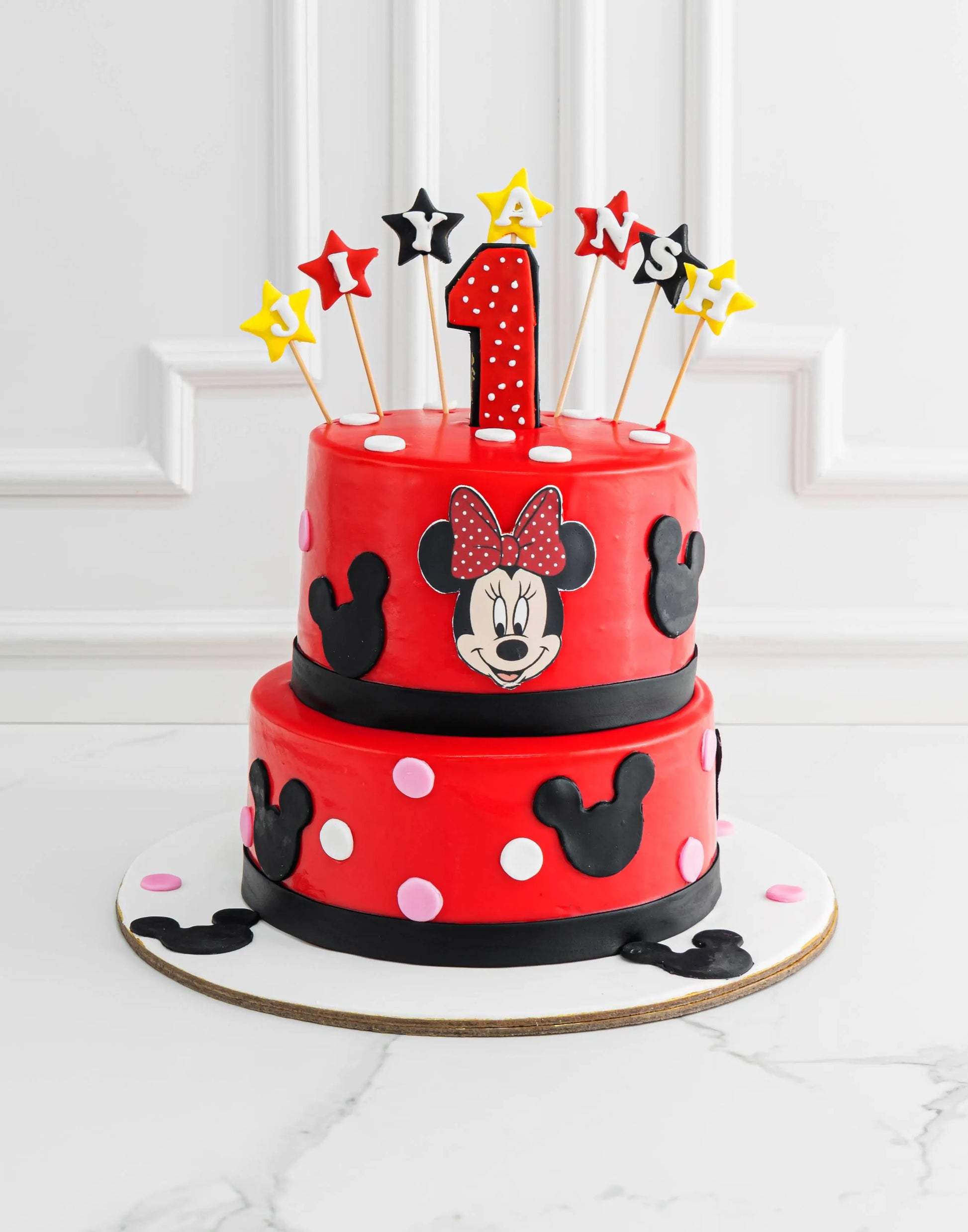 Mickey Mouse Tier Cake - Creme Castle